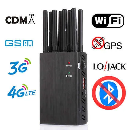 Cell phone handheld jammer 8 bands