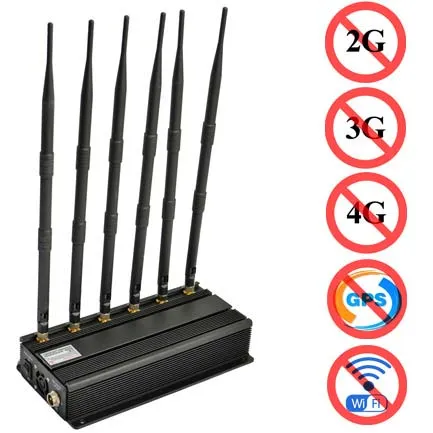 6 band Jammer For GSM 2G 3G GPS WiFi 2.4GHz - Jammers Pro